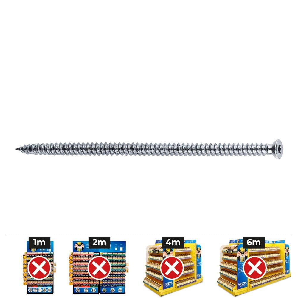 CAJA 100 UDS. TORNILLO DE PREMARCOS FBS 7,5-112 AVELLANADO, CINCADO