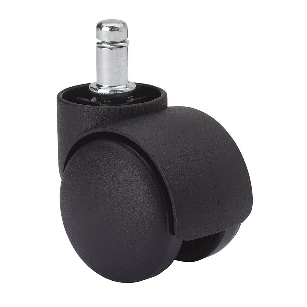 RUEDA GIRATORIA ESPIGA LISA Y EJE LISO, COLOR NEGRO, CARGA MÁX. 50 kg, 11 x 12 cm, Ø 5 cm
