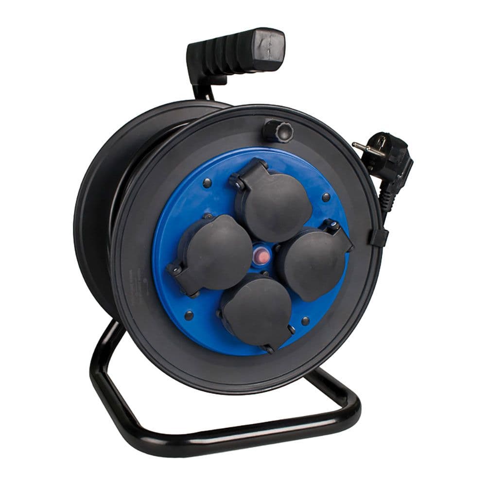 ENROLLACABLES 50 m 3 G 1,50 mm² 4 TOMAS BIPOLARES CON T/TL CON TAPAS IP54