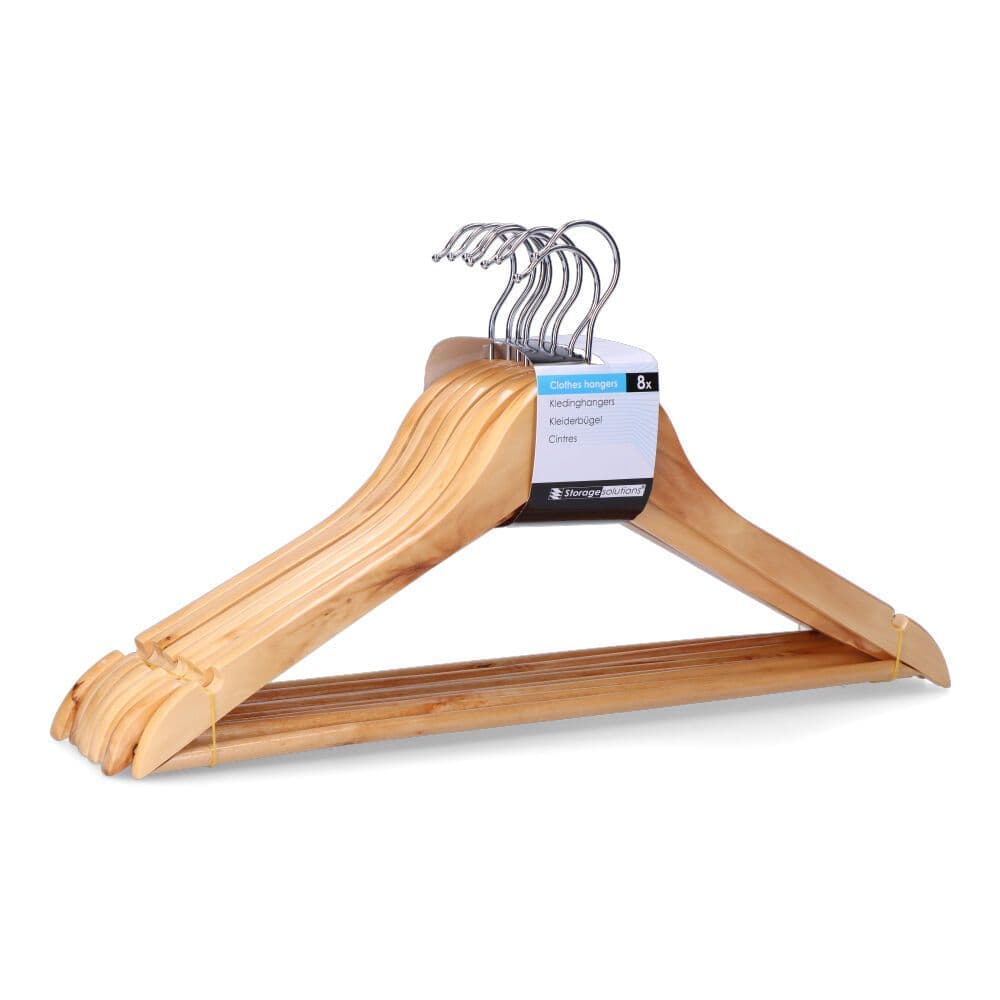 PERCHAS DE MADERA 44,5 cm, 8 uds