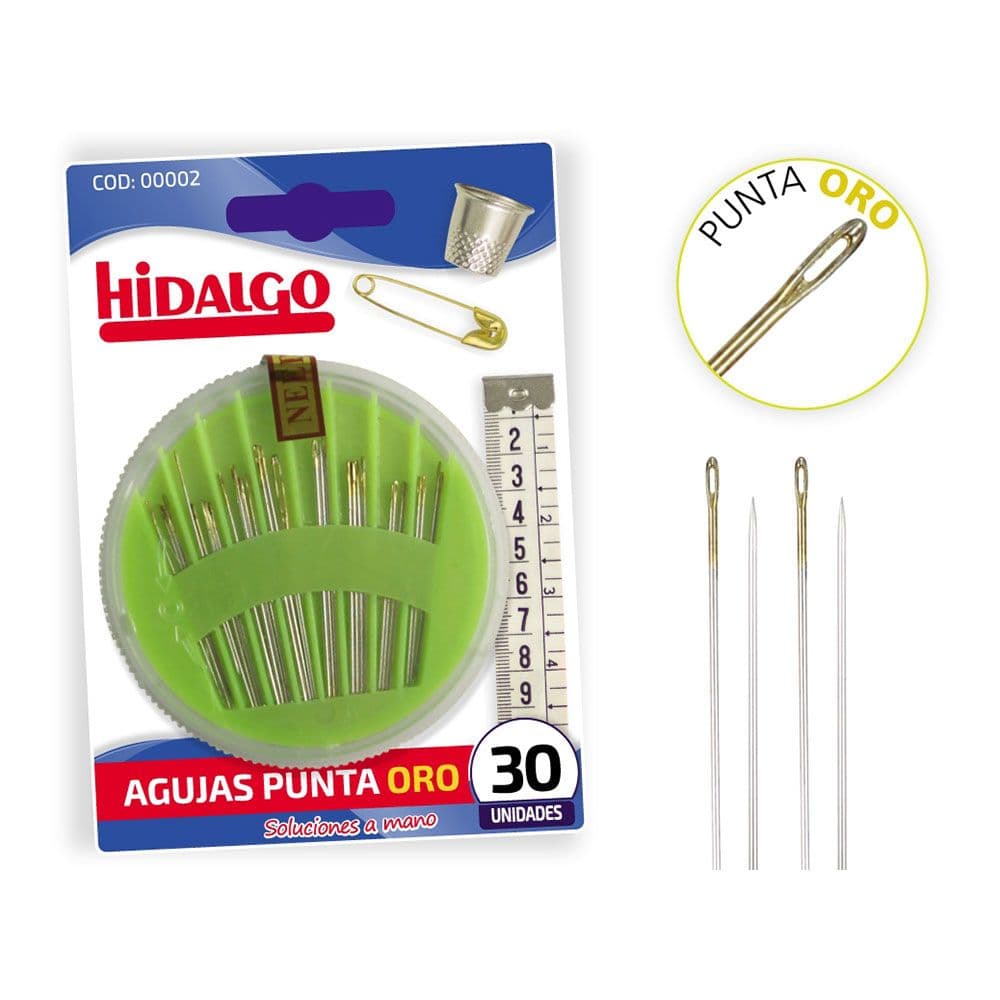 BLISTER 30 AGUJAS PUNTA ORO EXTRA HIDALGO MODELOS SURTIDOS