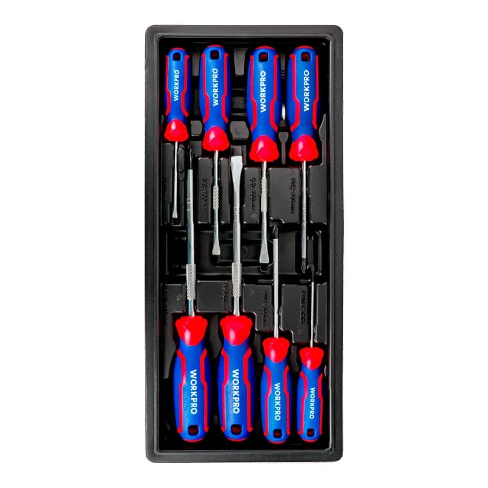 DESTORNILLADORES DE 75/100/150 mm, JUEGO 8 PIEZAS