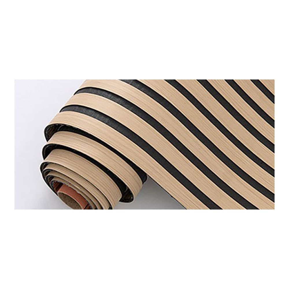 REVESTIMIENTO AUTOADHESIVO 3D, COLOR ROBLE CON FONDO DE FIELTRO GRIS ANTRACITA, ROLLO DE 58 x 300 cm