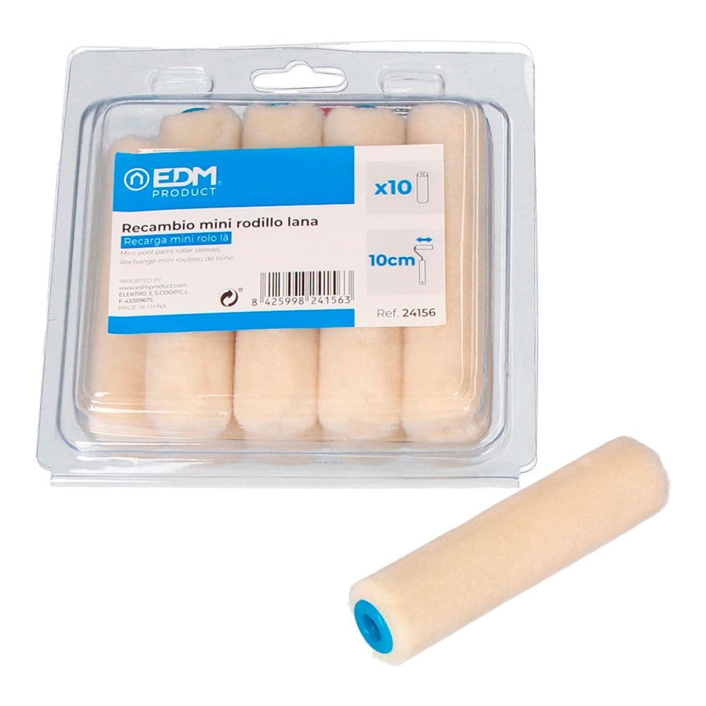 RECAMBIO MINI RODILLO LANA 110 mm 10 uds