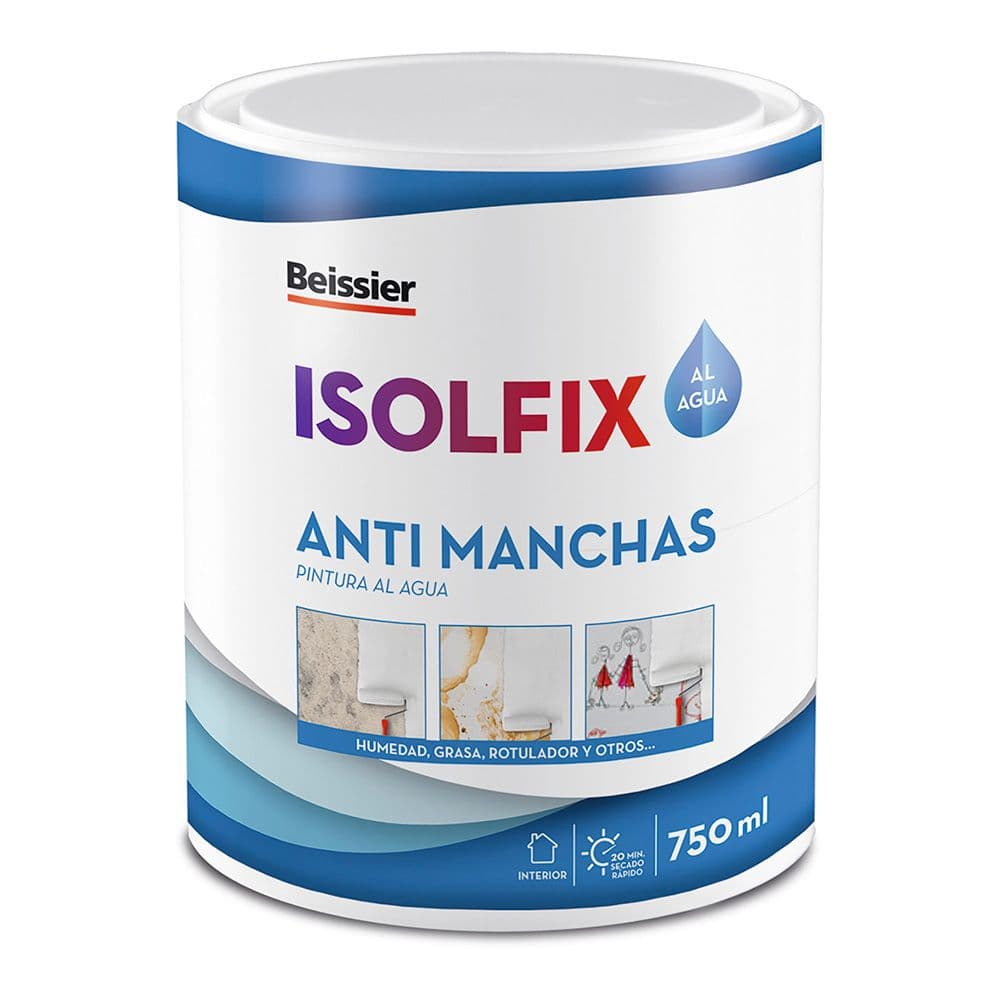 PINTURA AL AGUA ISOLFIX ANTI MANCHAS BLANCO 750 ml
