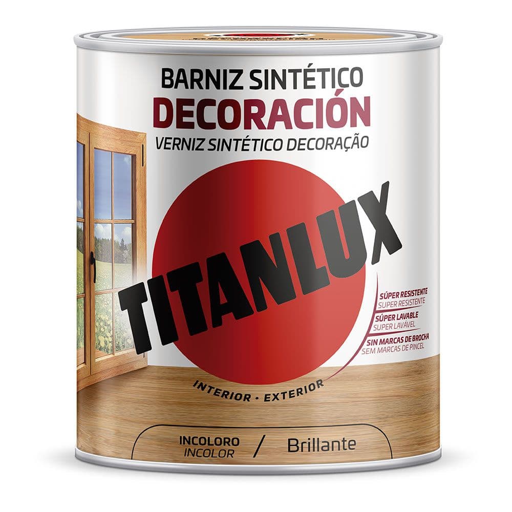 BARNIZ SINTÉTICO DECORACIÓN INCOLORO BRILLANTE 4 L
