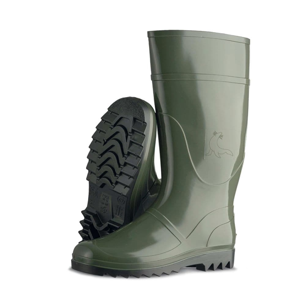 BOTA DE AGUA CAÑA ALTA COLOR VERDE OLIVA TALLA 41