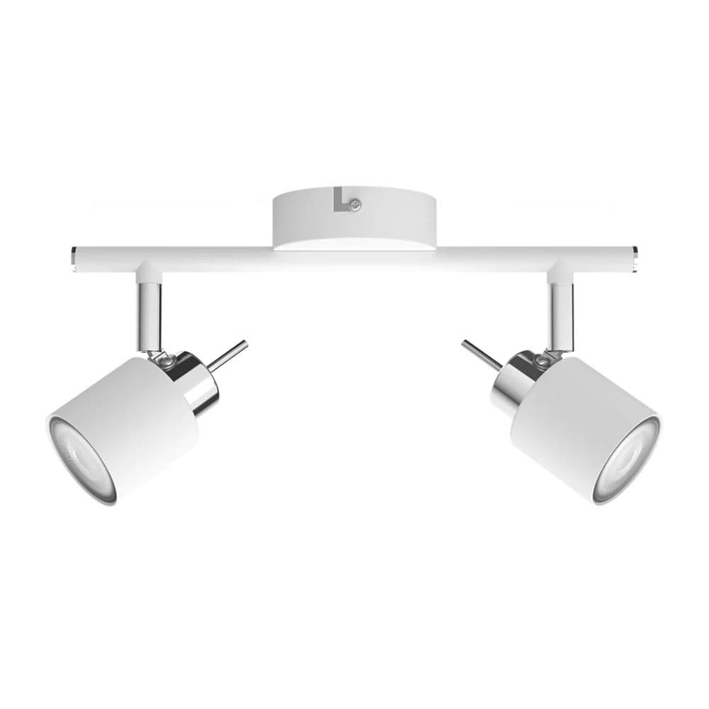 FOCO 2 ELEMENTOS MERANTI GU10 (BOMBILLA NO INCLUIDA) COLOR BLANCO 8 x 15,5 x 27,4 cm