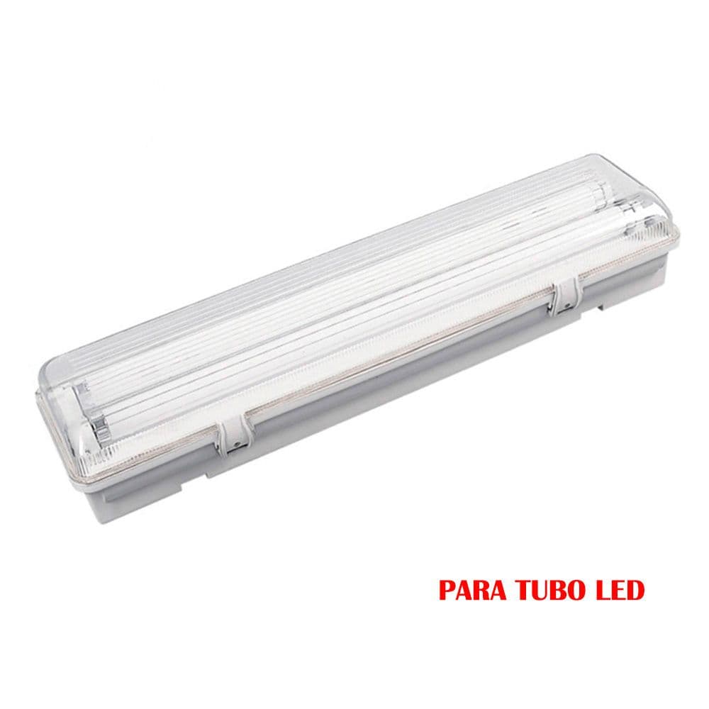 PANTALLA FLUORESCENTE ESTANCA PARA TUBO DE LED 2 x 22 w (EQ. 58 w) 220 V IP65 155 cm