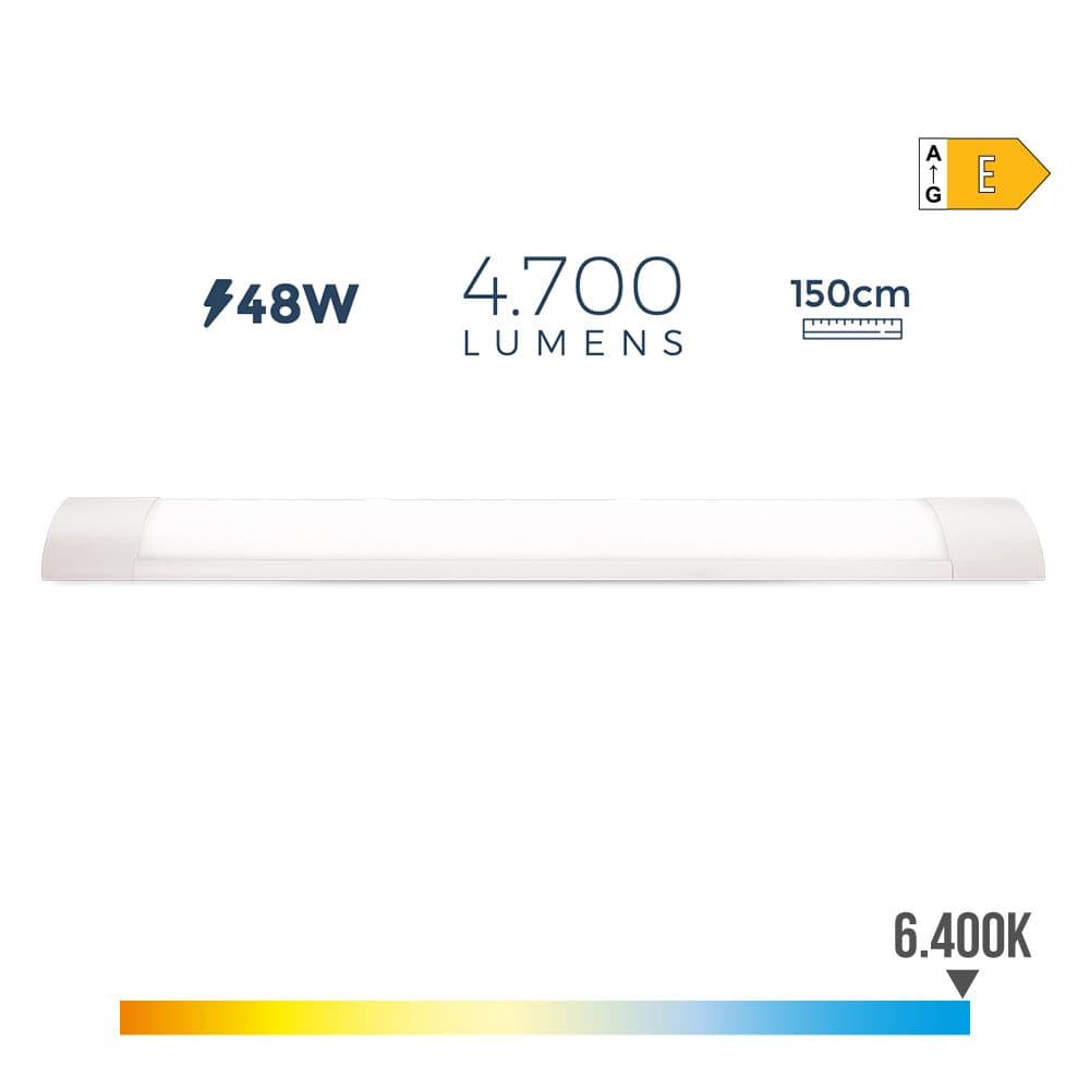 REGLETA LED 48 W 6500 K LUZ FRIA 4700 lm 150 x 3,5 x 12 cm