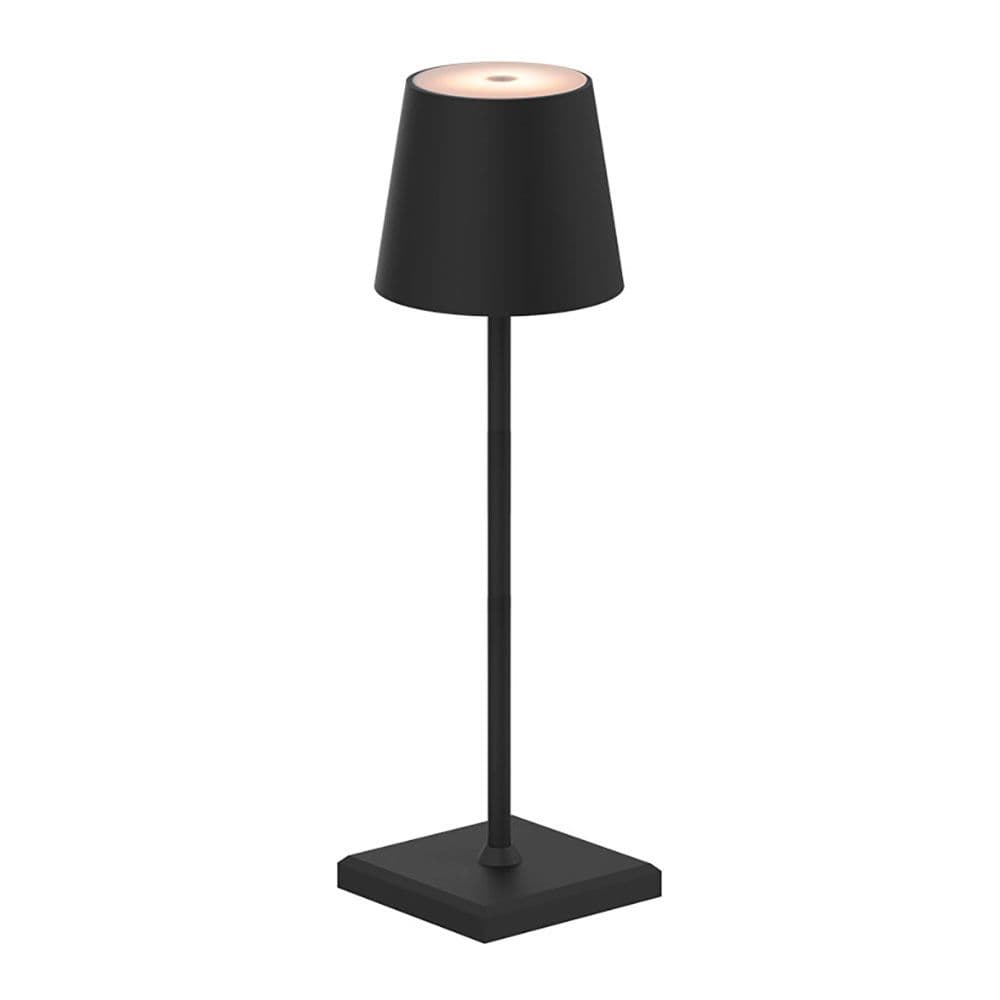 LÁMPARA DE MESA LED, TONO REGULABLE, 260 lm 3,3 W, RECARGABLE USB, NEGRA