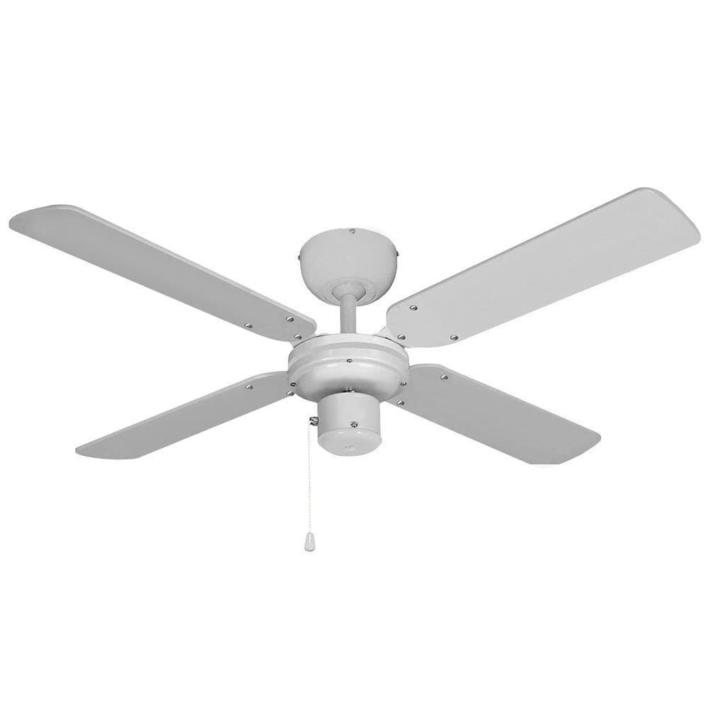 VENTILADOR DE TECHO MODELO BALTICO. COLOR BLANCO. POTENCIA: 50 W ASPAS: Ø102cm EDM