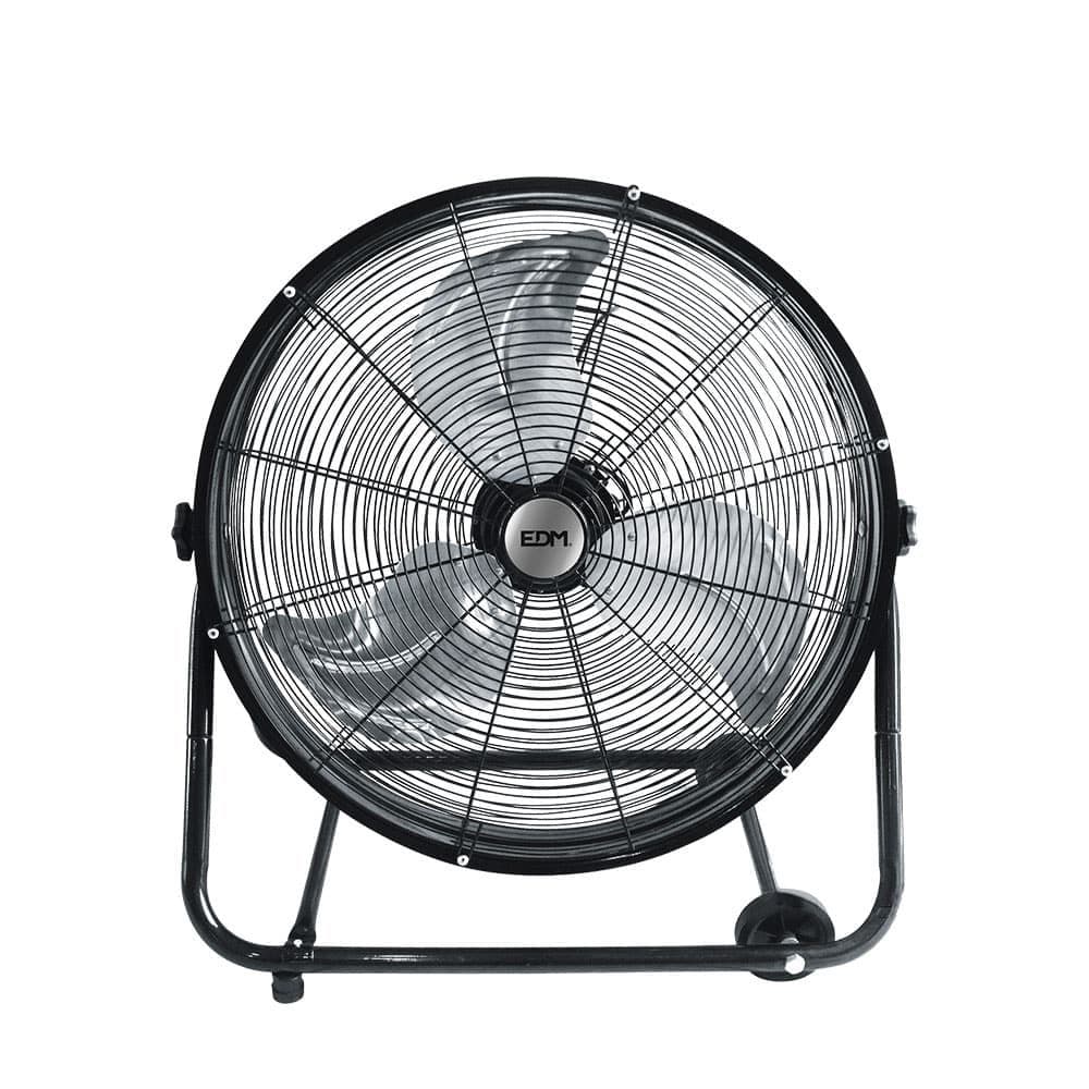 VENTILADOR INDUSTRIAL DE SUELO, CON RUEDAS, NEGRO 180 W - 59,8 dB - ASPAS Ø60 x 70 cm