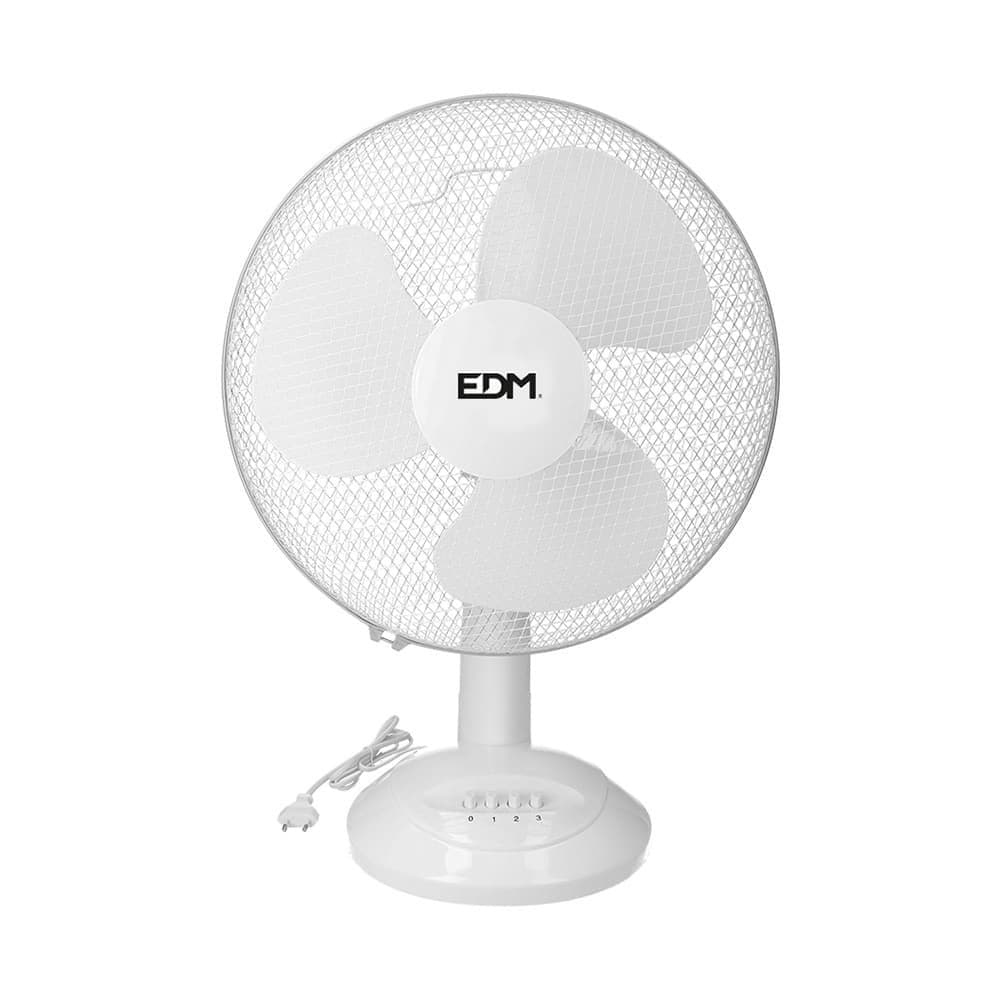 VENTILADOR DE SOBREMESA BLANCO: 35W - 53,4 dB - ASPAS: Ø30 x 48 cm