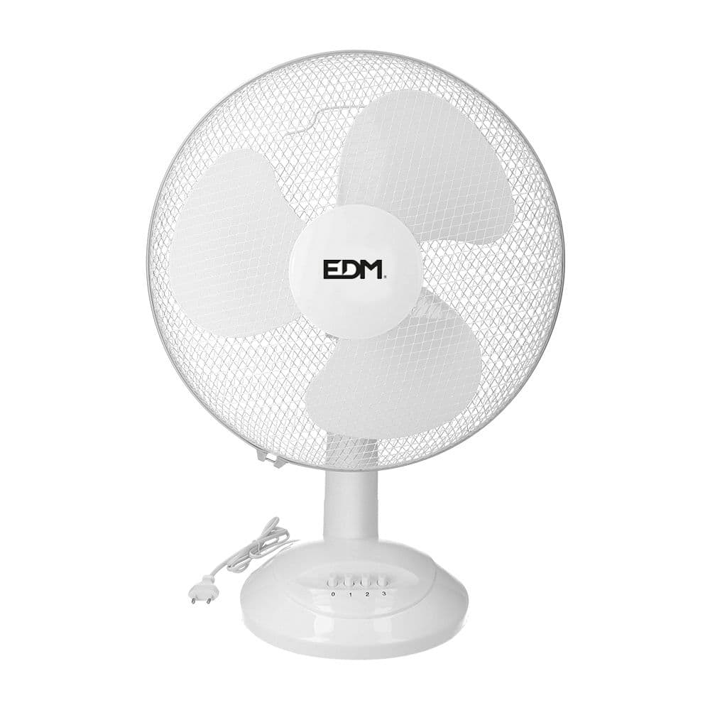 VENTILADOR DE SOBREMESA BLANCO: 45W - 54,14 dB - ASPAS: Ø40 x 61 cm