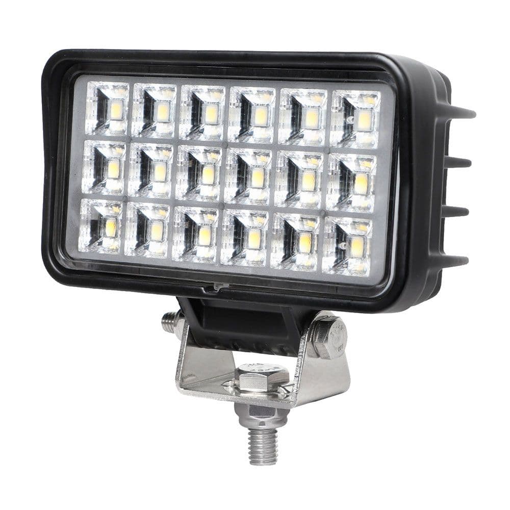 FARO DE TRABAJO RECTANGULAR 18 LEDS - 1500 lm - 9 - 32 V - IP67