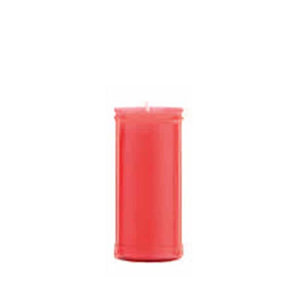 VELA PARA DIFUNTOS PLASTIFICADA ROJA Ø55x130mm
