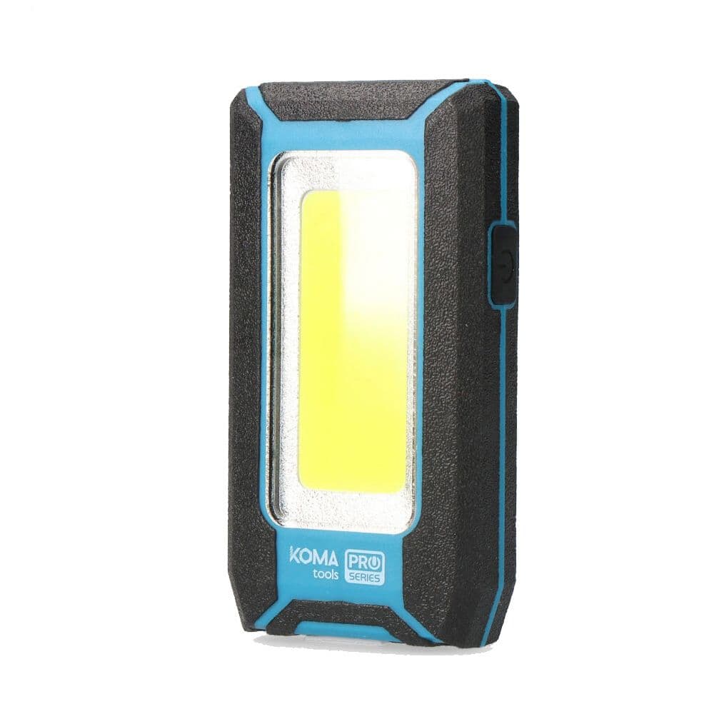 LINTERNA LED COB 10 W 500 lm PROFESIONAL, RECARGABLE, CON GANCHO + IMAN - FUNCION POWER BANK - 60 x 23 x 112 mm