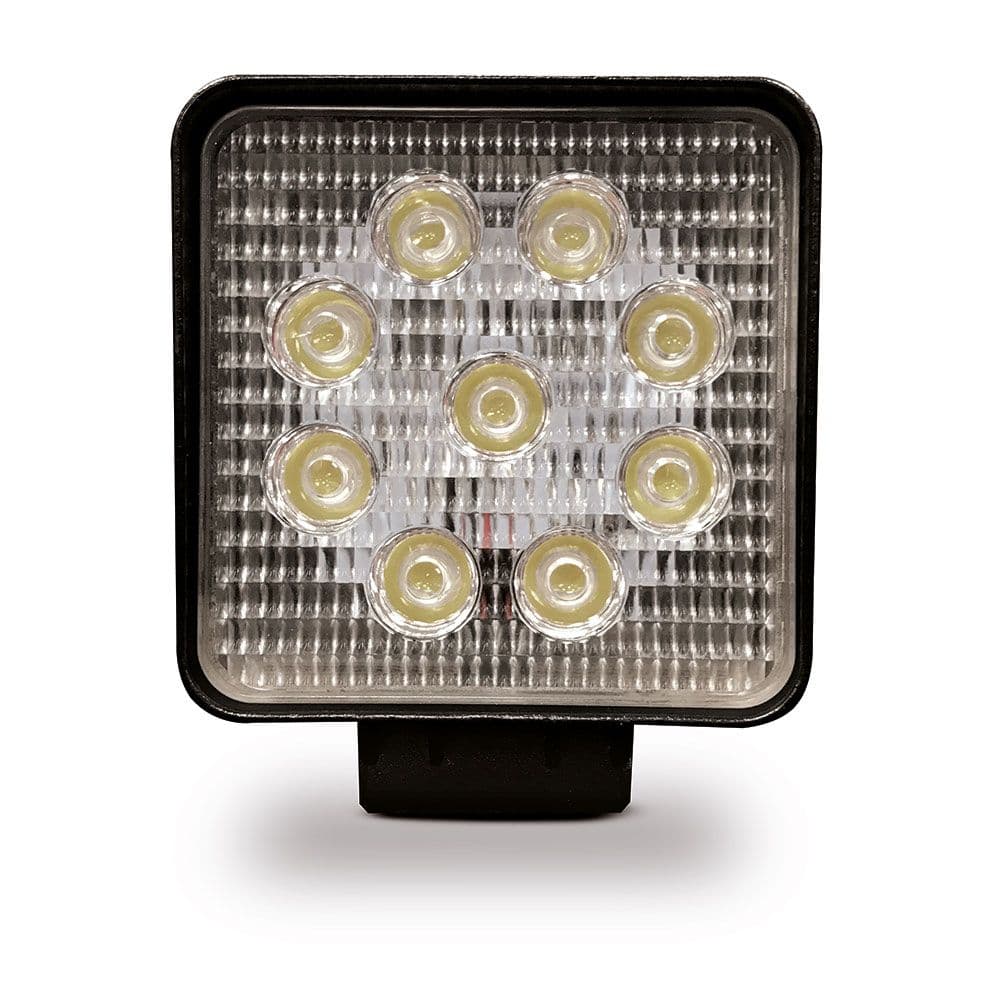 FARO DE TRABAJO CUADRADO 9 LEDS - 2150 Im - 27W - 10 - 80V