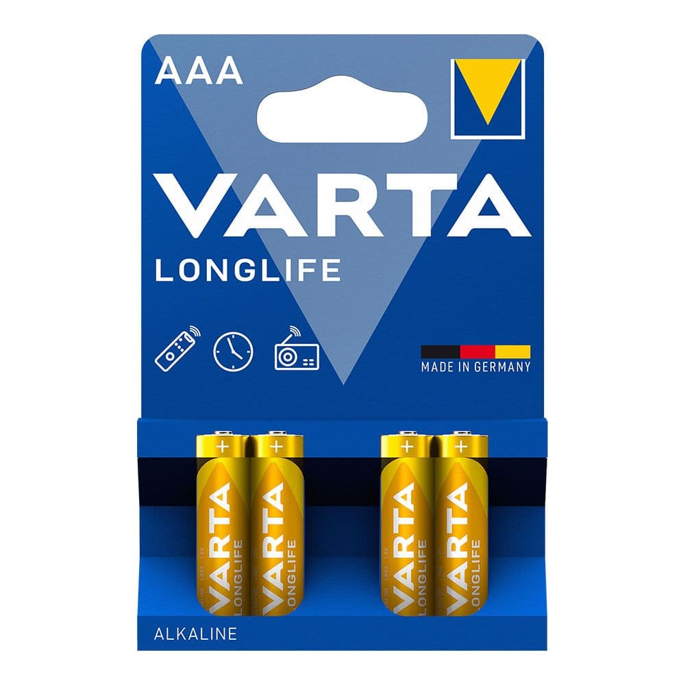 PILA ALKALINA LONGLIFE AAA - LR03 (BLISTER 4 unid.) Ø10,5x44,5mm
