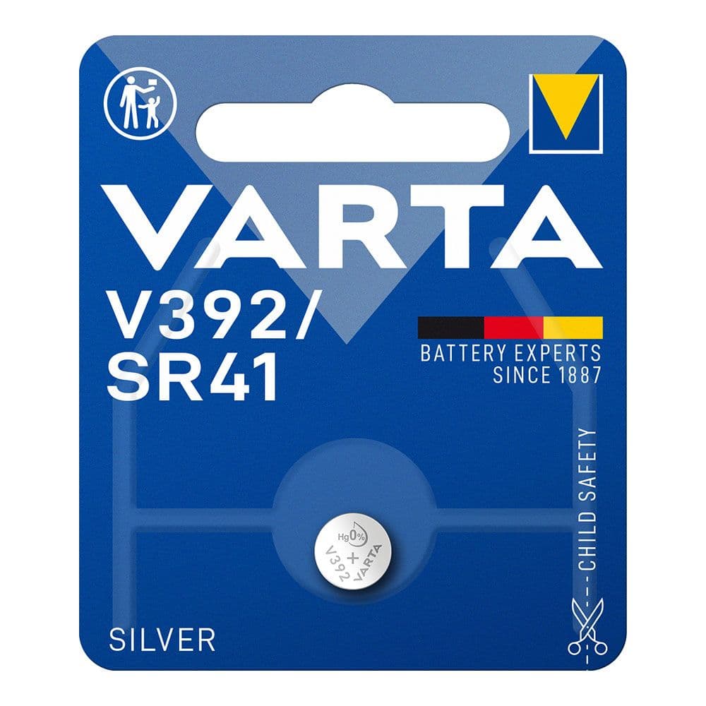 MICRO PILA DE BOTÓN SILVER SR41 - V392 1,55 V Ø7,9 x 3,6 mm BLISTER