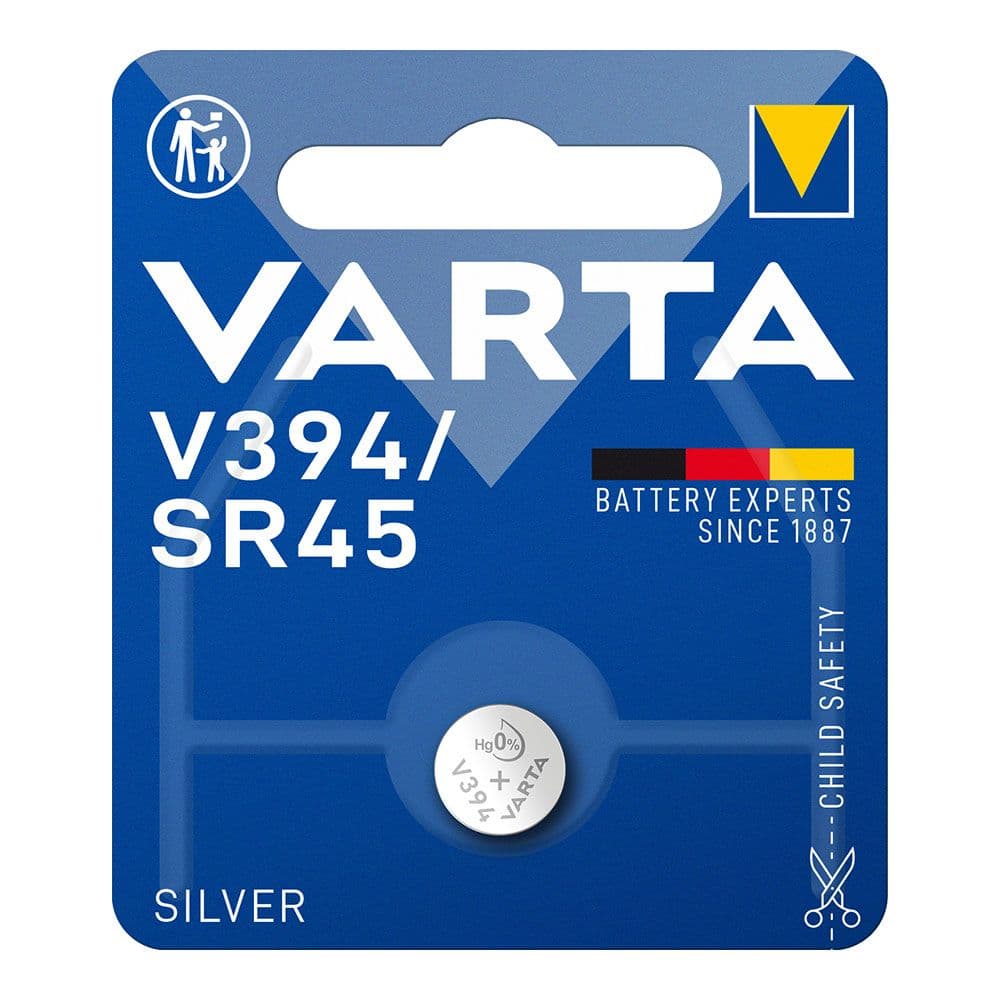 MICRO PILA DE BOTÓN SILVER SR45 - V394 1,55 V Ø9,5 x 3,6 mm BLISTER