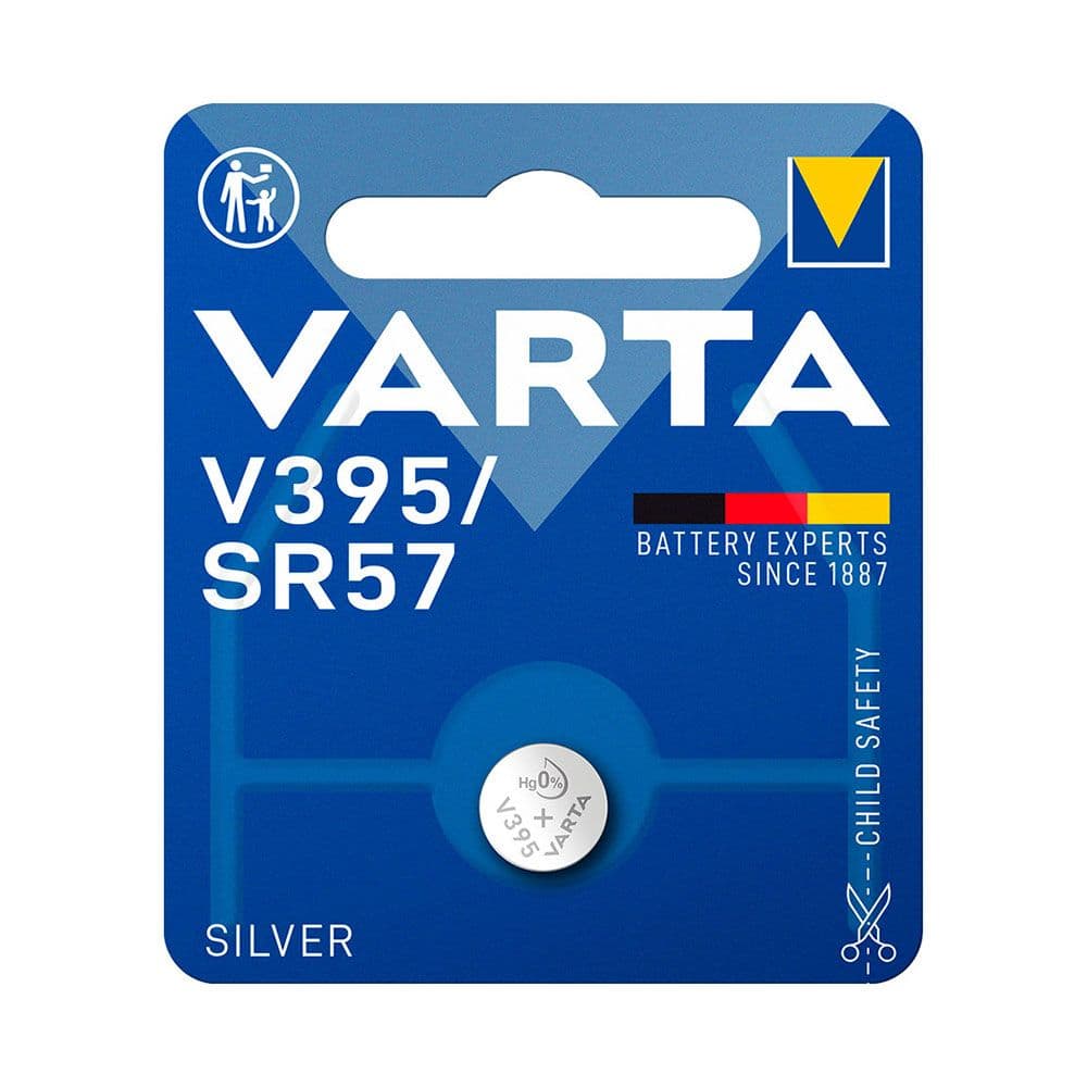 MICRO PILA DE BOTÓN SILVER SR57 - V395 1,55 V Ø9,5 x 2,73 mm BLISTER
