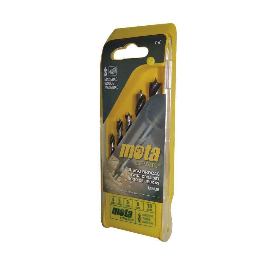 BROCAS PARA MADERA, JUEGO DE 5 PIEZAS, Ø4,00 mm A Ø10,00 mm