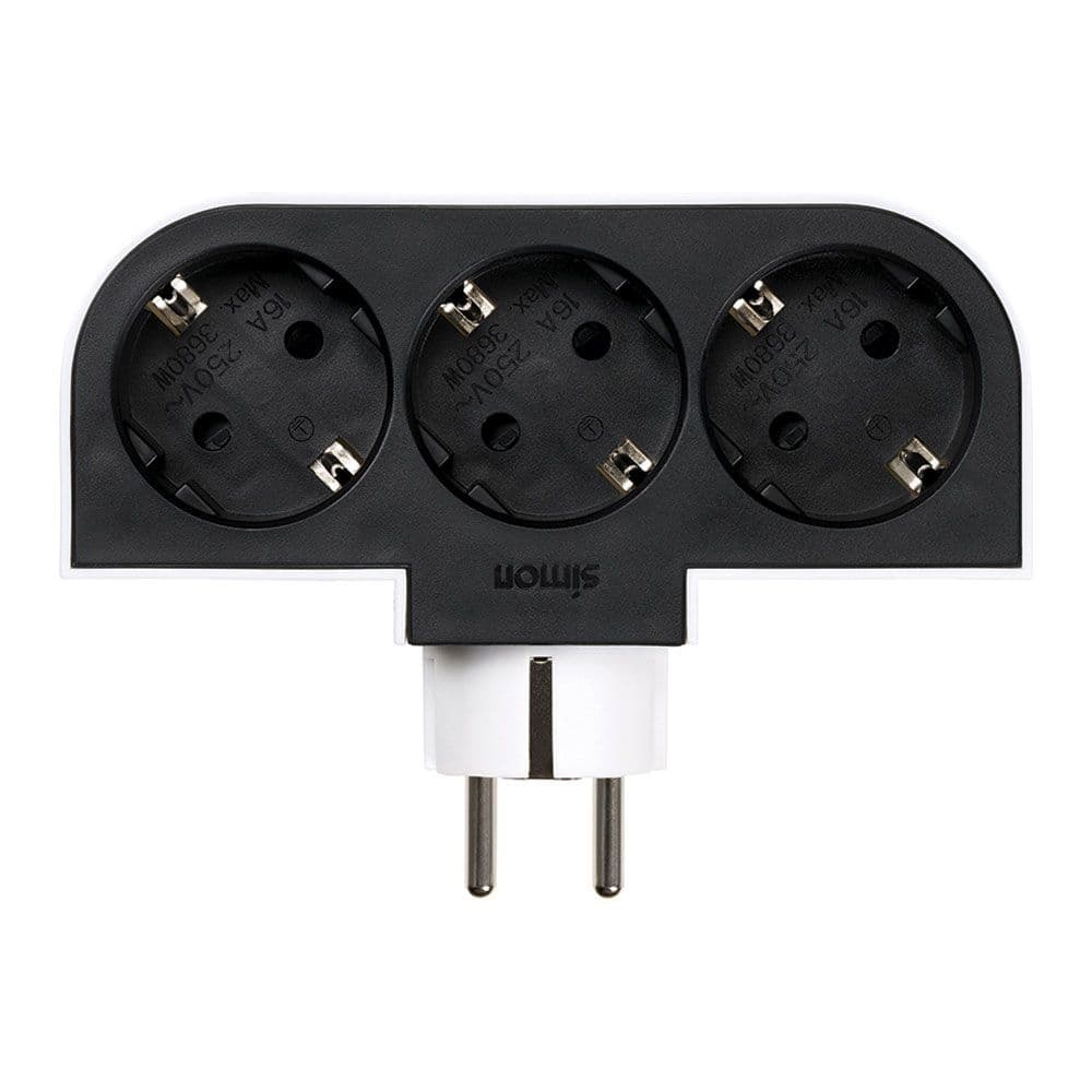 ADAPTADOR GIRATORIO SCHUKO 3 TOMAS 16A 250 V~