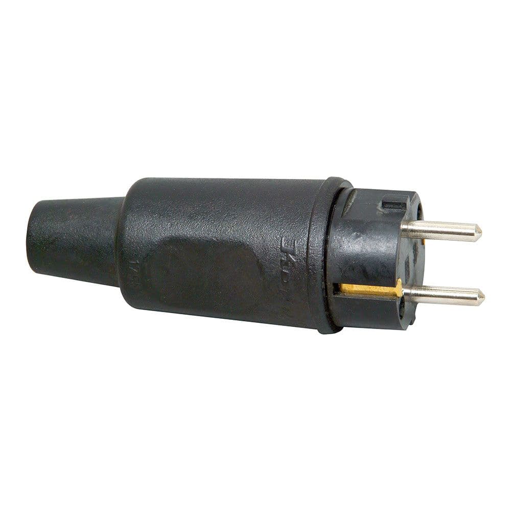 CLAVIJA 2P+T GOMA 16A 230V NEGRO. KOPP