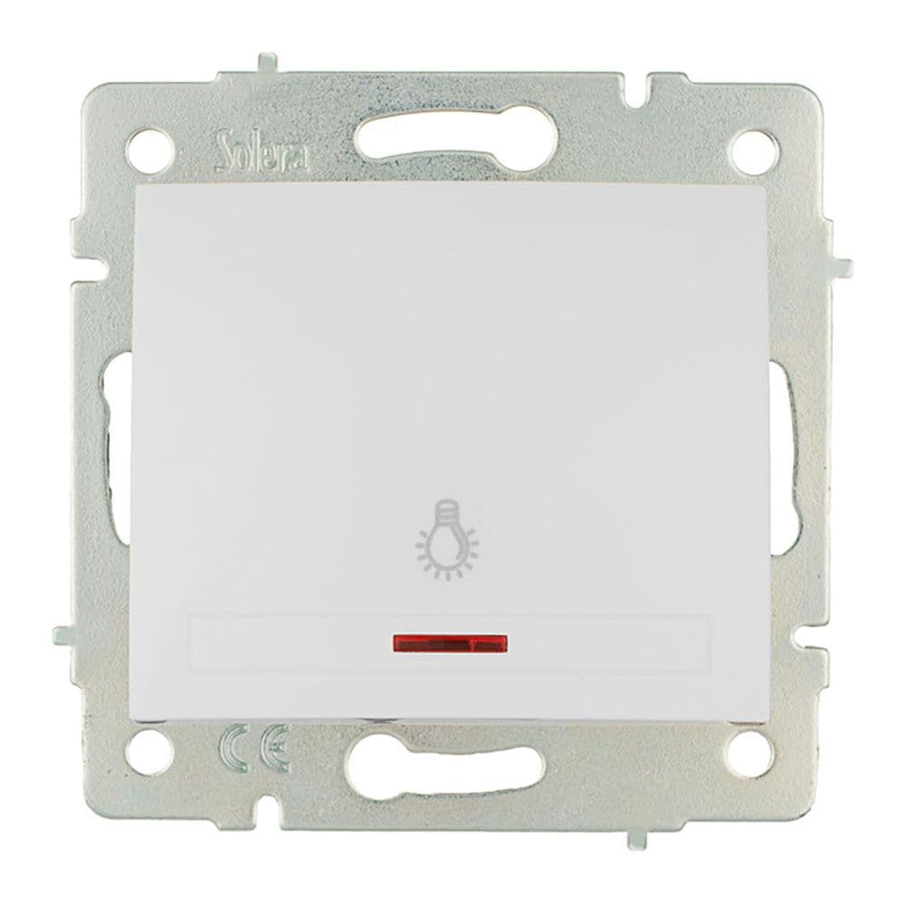 PULSADOR LUZ LUMINOSO 10A 250V SERIE EUROPA SOLERA ERP04ILQC