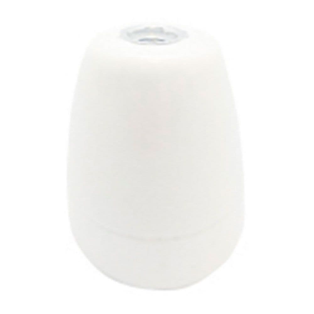 PORTALÁMPARAS CERÁMICO VINTAGE E27, 100 W 250 V, BLANCO, Ø47 x 59 mm (RETRACTILADO)