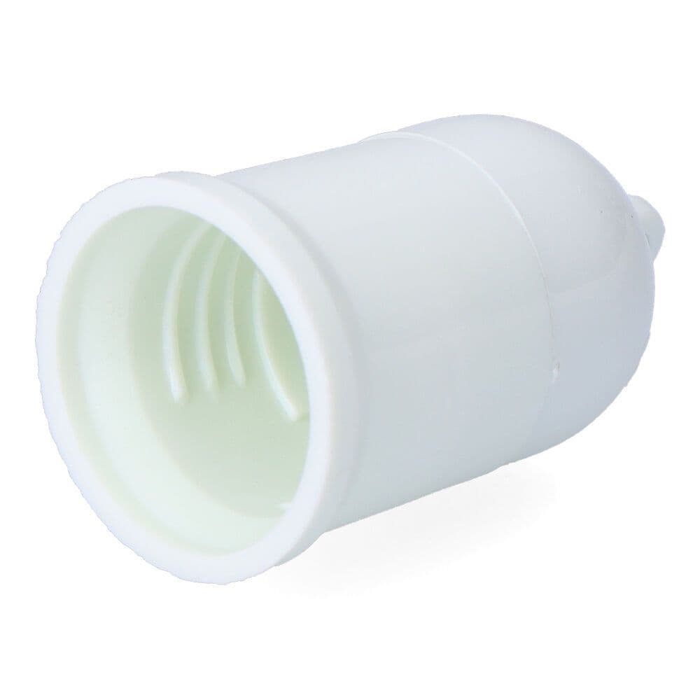 PORTALÁMPARAS OBRA CON COLGANTE E27, 4 A 250 V, BLANCO, Ø35 x 60 mm (RETRACTILADO)