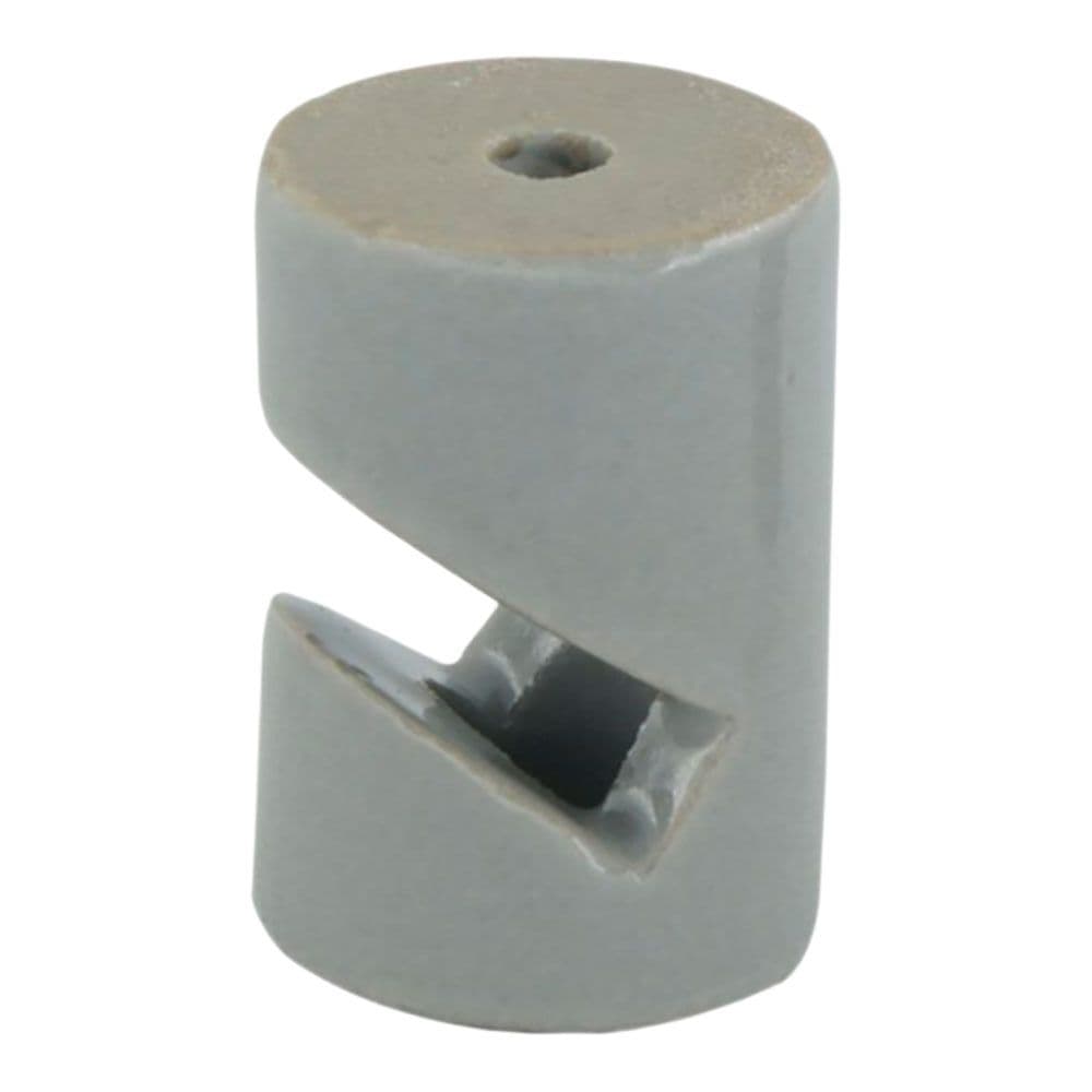 SUJETACABLES PORCELANA CILÍNDRICO EN V NEGRO, 5 uds, Ø20 x 30 mm