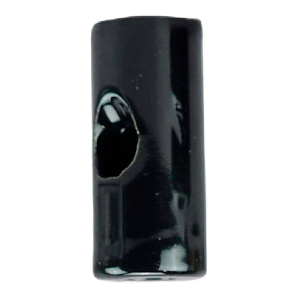 DERIVACABLES DE PORCELANA CILÍNDRICO PARA TECHO, NEGRO, 5 uds Ø20 x 45 mm