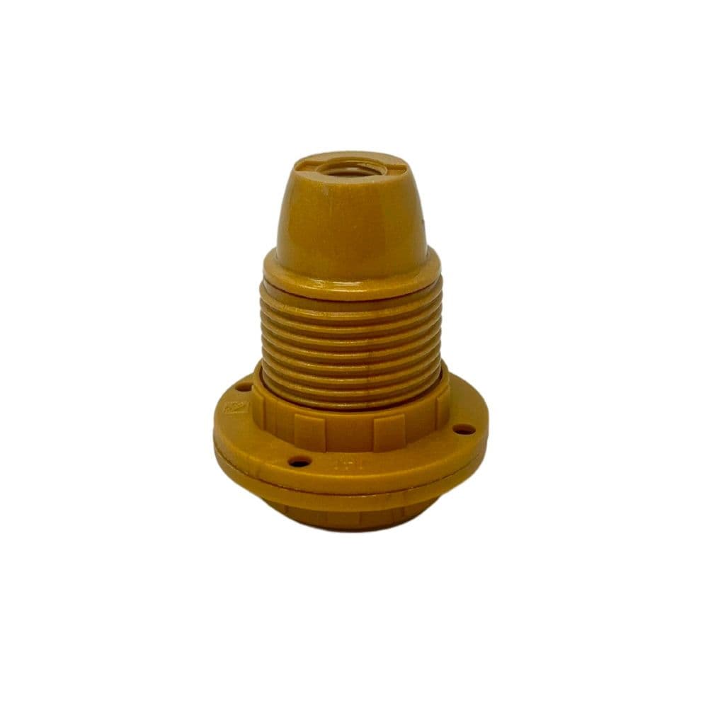 PORTALÁMPARAS E14 ASF TODO ROSCA + 2 ARANDELAS, ORO BRILLANTE