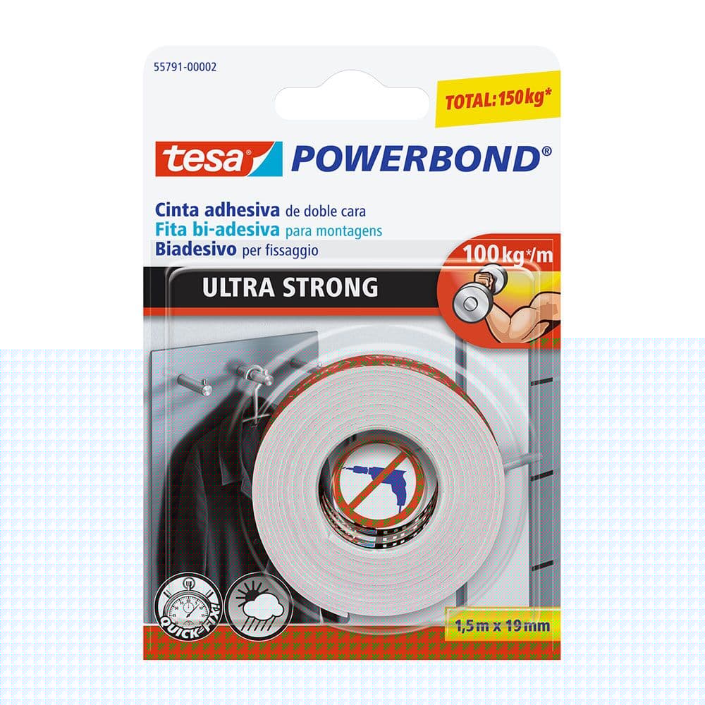 CINTA DOBLE CARA EXTRAFUERTE 19 mm x 5 m