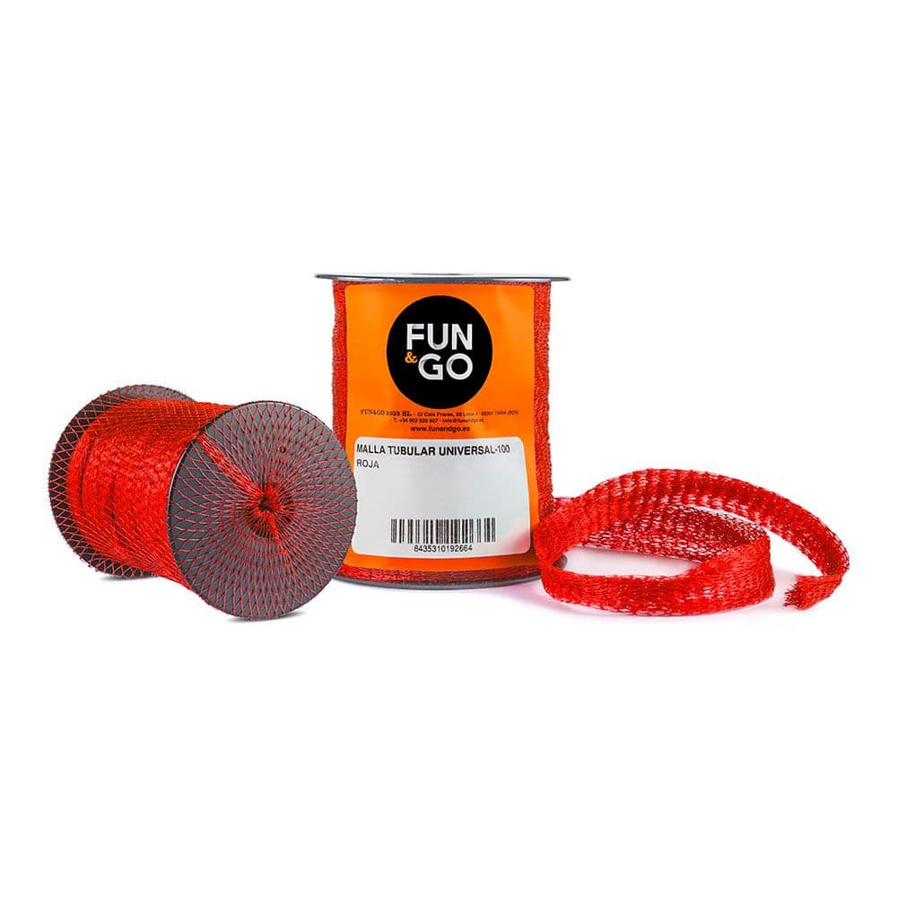 MALLA TUBULAR PARA ENVASADO UNIVERSAL-100 ROJA 25 m