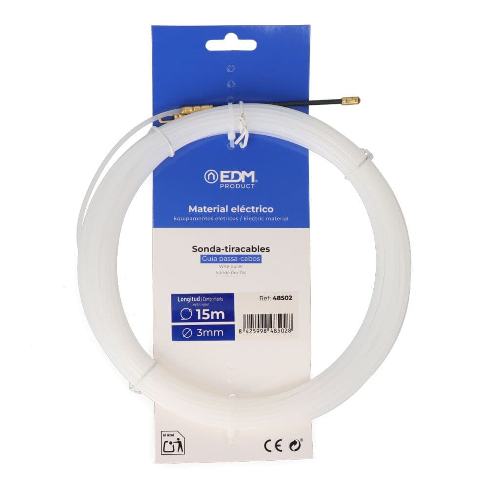 SONDA PASACABLES GUÍA, NYLON, 15 m x 3 mm