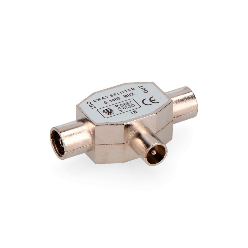 DERIVADOR TV 1 CLAVIJA + 2 BASES METÁLICO EXTRA RETRACTILADO