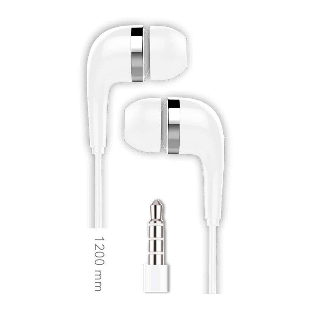 AURICULARES BSK JACK CON MICRÓFONO, BLANCO