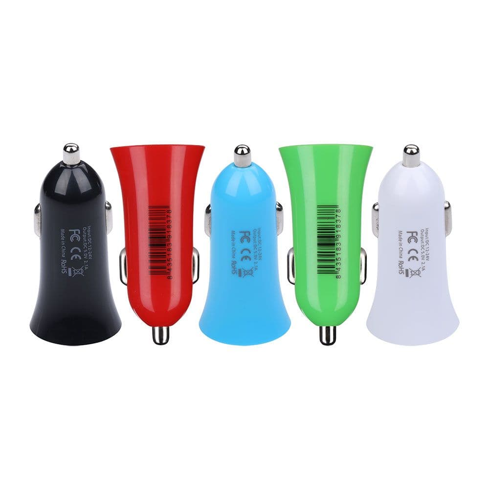 CARGADOR USB PARA COCHE COLORES SURTIDOS NK