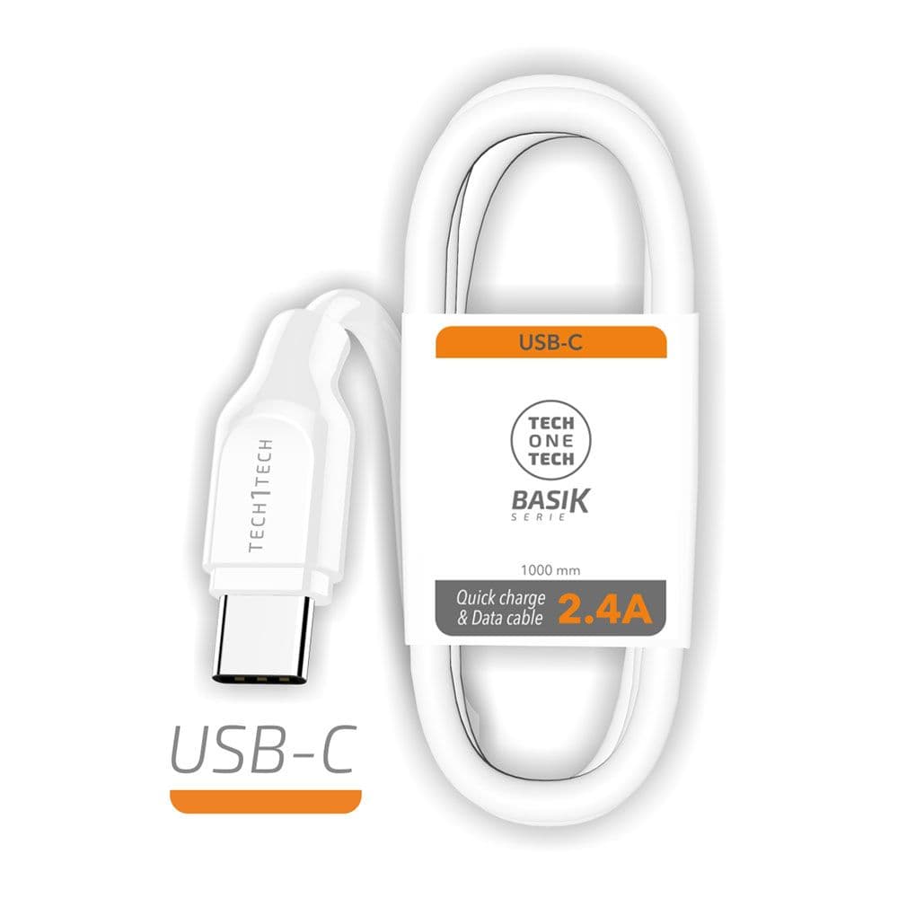 CABLE USB-A A USB-C 1 m BLANCO