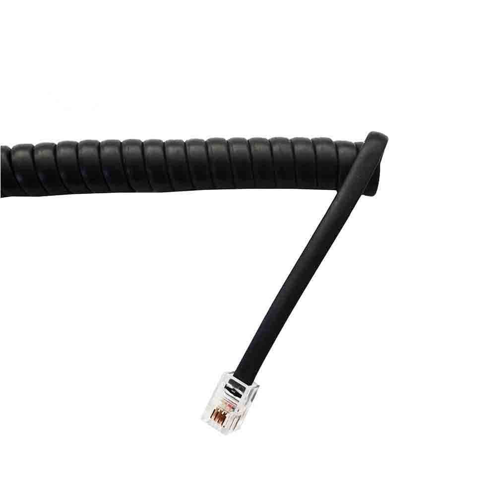 PROLONGACION TELEFONICA 4.5m 4 VIAS MACHO-MACHO MINI NEGRO RIZADA