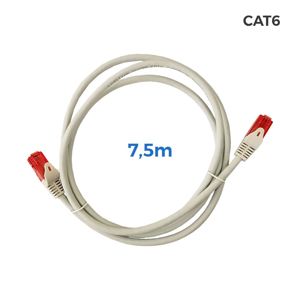 CABLE UTP CAT.6 LATIGUILLO RJ45 COBRE LSZH GRIS 7,5 m
