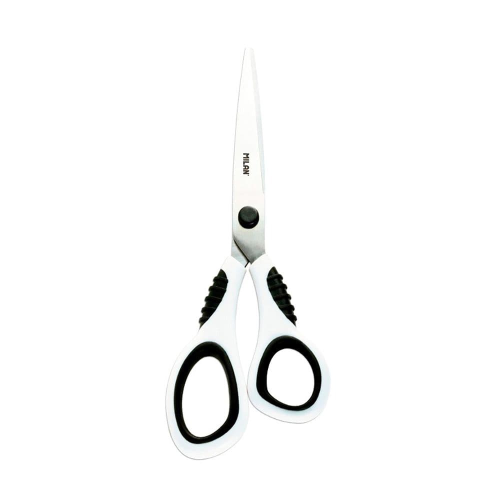 TIJERAS DE OFICINA BLANCAS 20,5 cm BLISTER