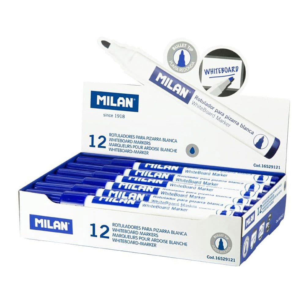 ROTULADORES PARA PIZARRA BLANCA Ø4,7mm AZUL, CAJA 12 uds