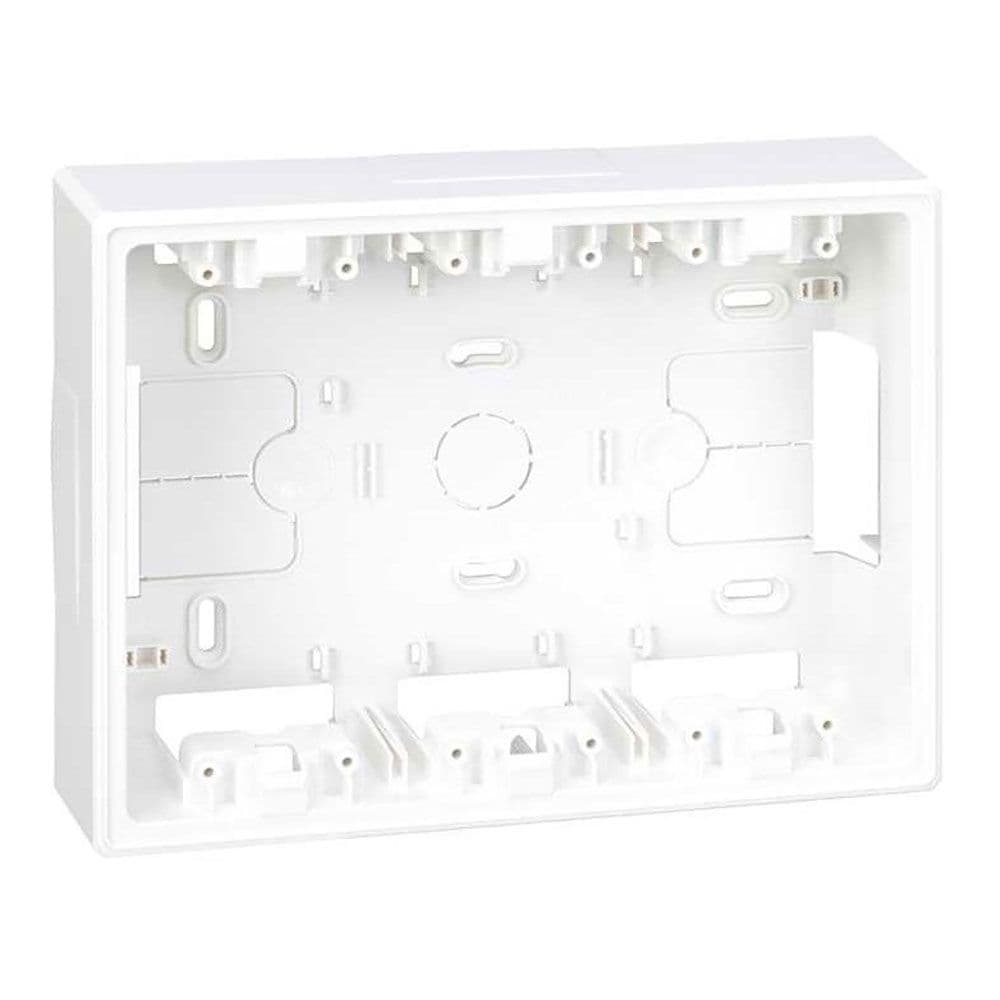 CAJA DE SUPERFICIE PARA 3 ELEMENTOS DOBLES BLANCO