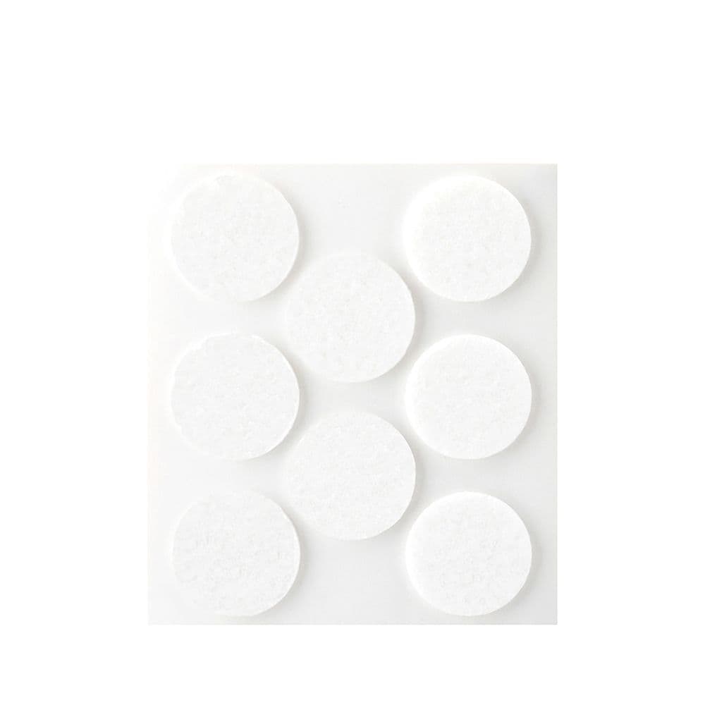 PACK 8 FIELTROS BLANCOS SINTETICOS ADHESIVOS Ø27mm PLASFIX INOFIX