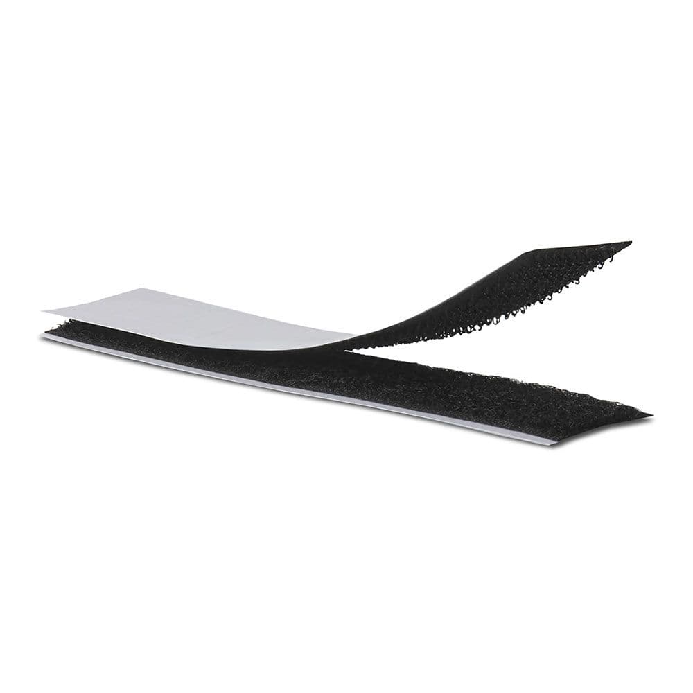 TIRA ADHESIVA DE CIERRE DE GANCHO Y BUCLE NEGRO 2 x 10 cm